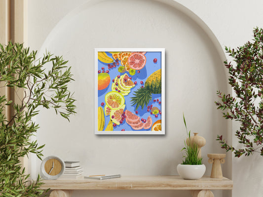 Tropical Fruit Painting Art Print