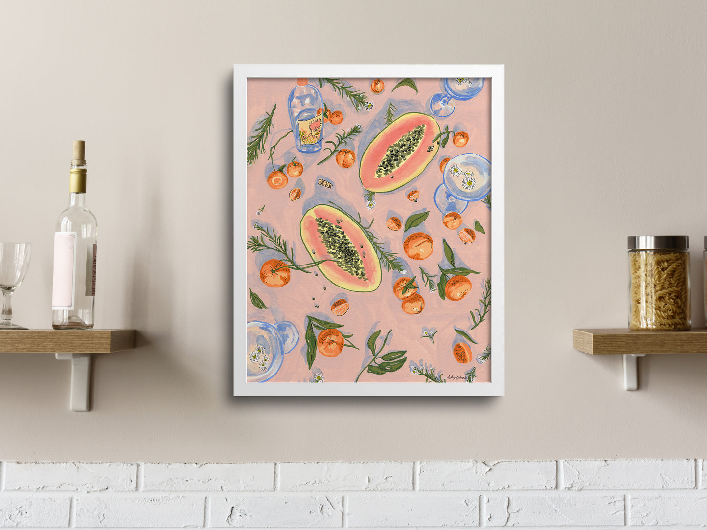 Pink Papaya Art Print