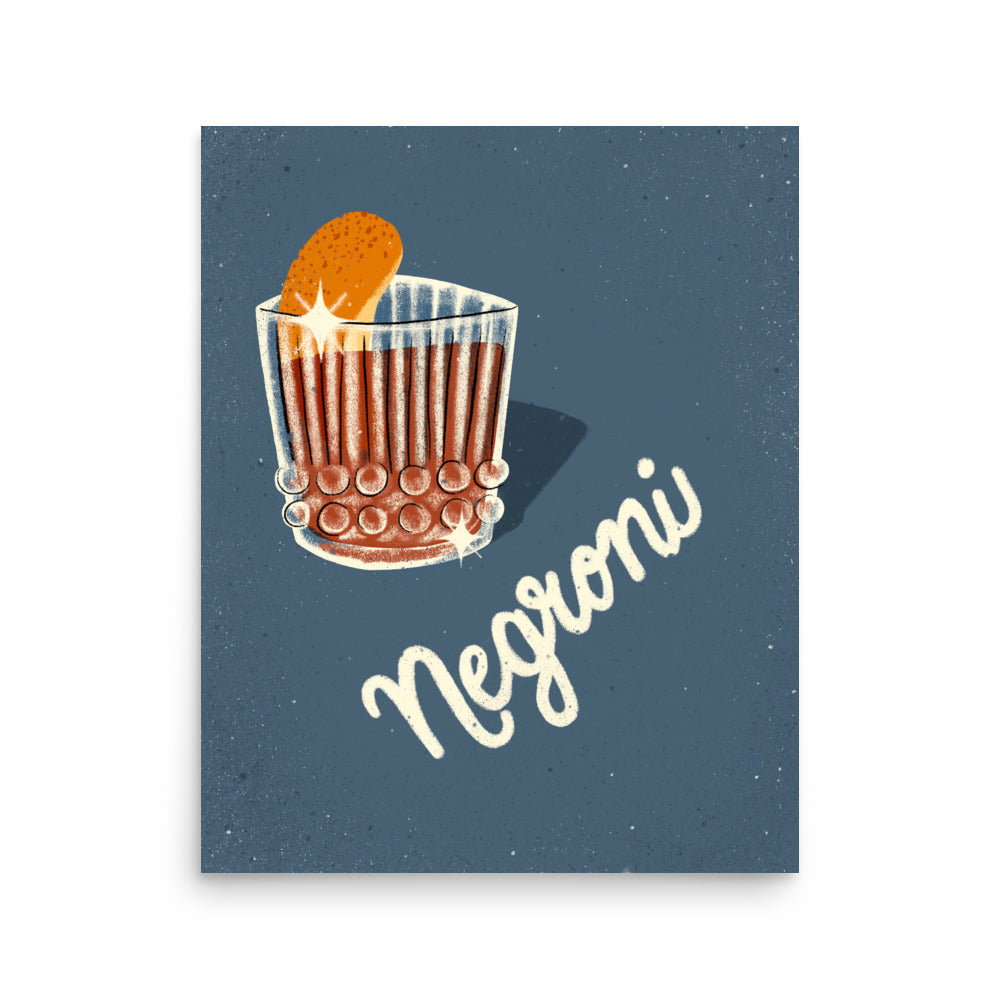 Negroni Cocktail Art Print