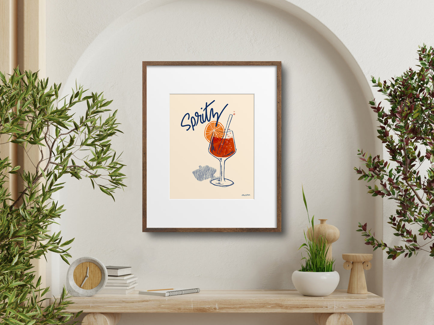 Italian Spritz Cocktail Art Print