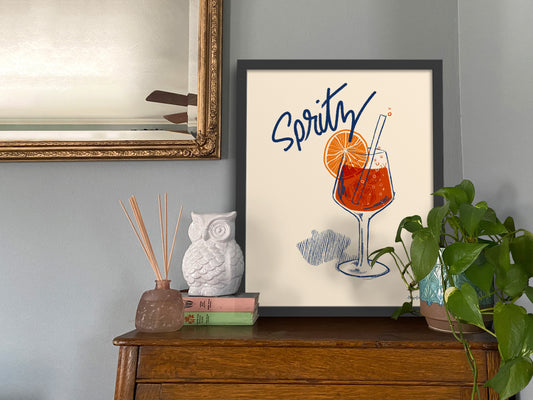 Italian Spritz Cocktail Art Print