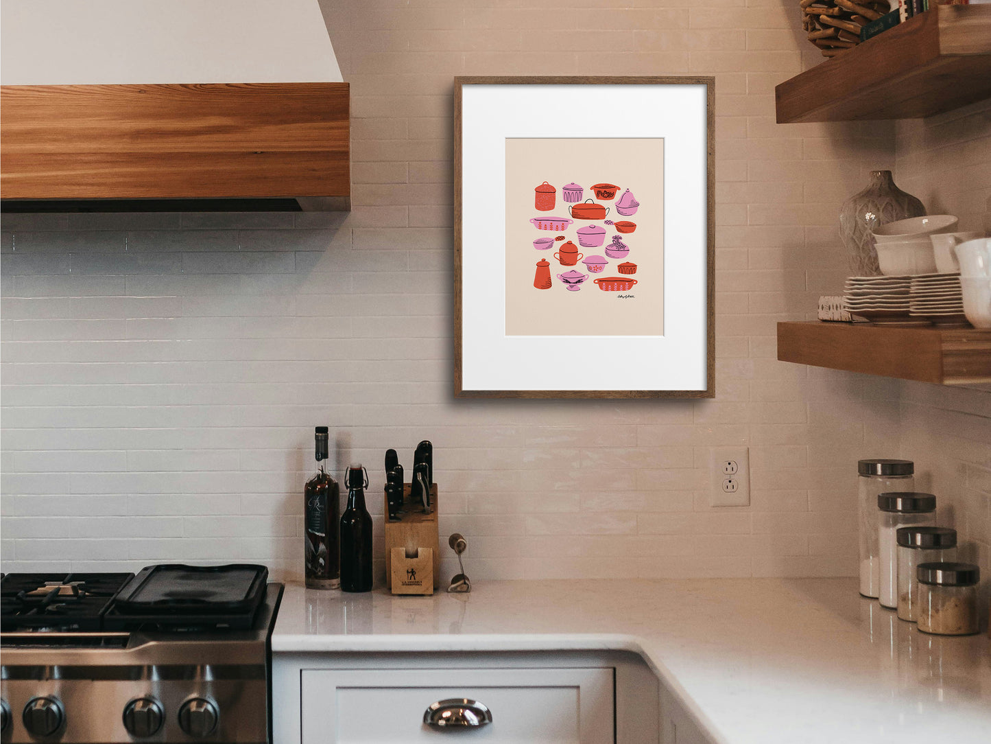 Hot Dish Kitchen Art Print