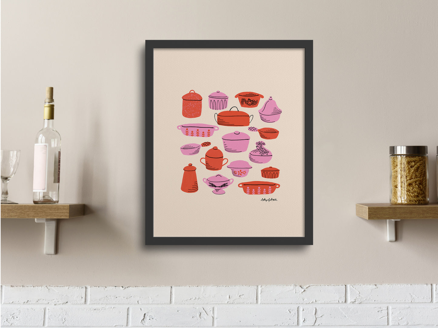 Hot Dish Kitchen Art Print