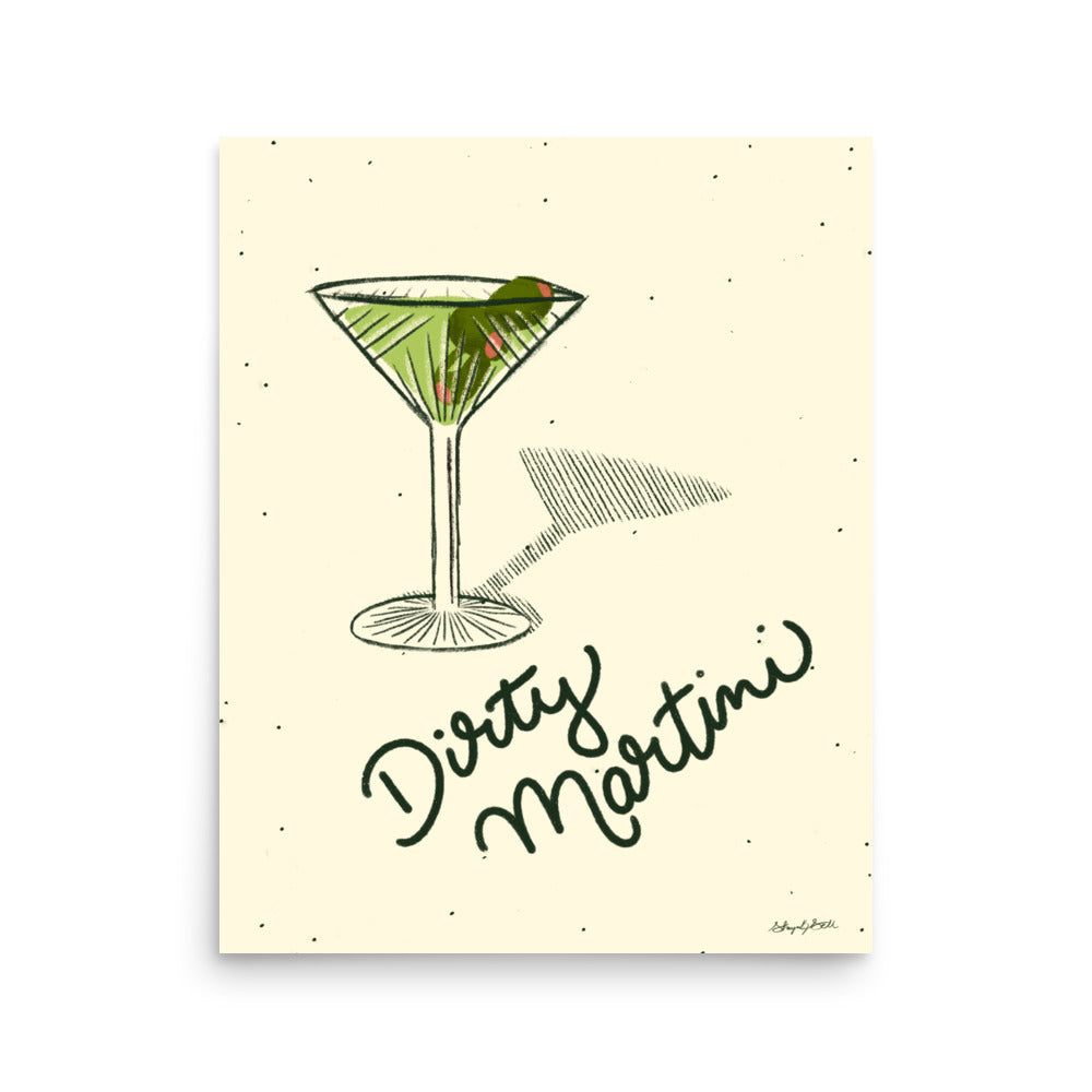 Dirty Martini Art Print