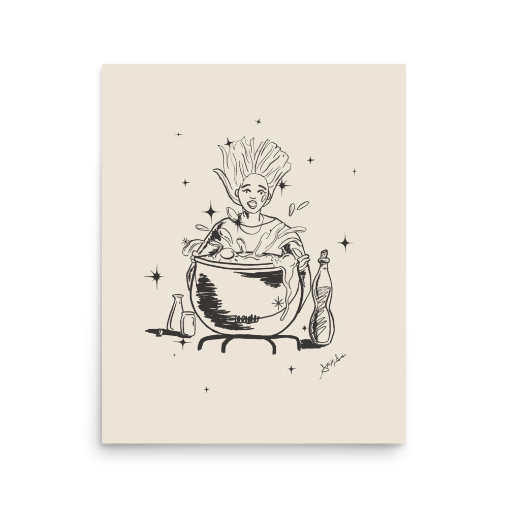 Witches Brew: Halloween Illustration Art Print