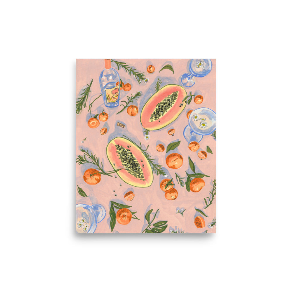 Pink Papaya Art Print