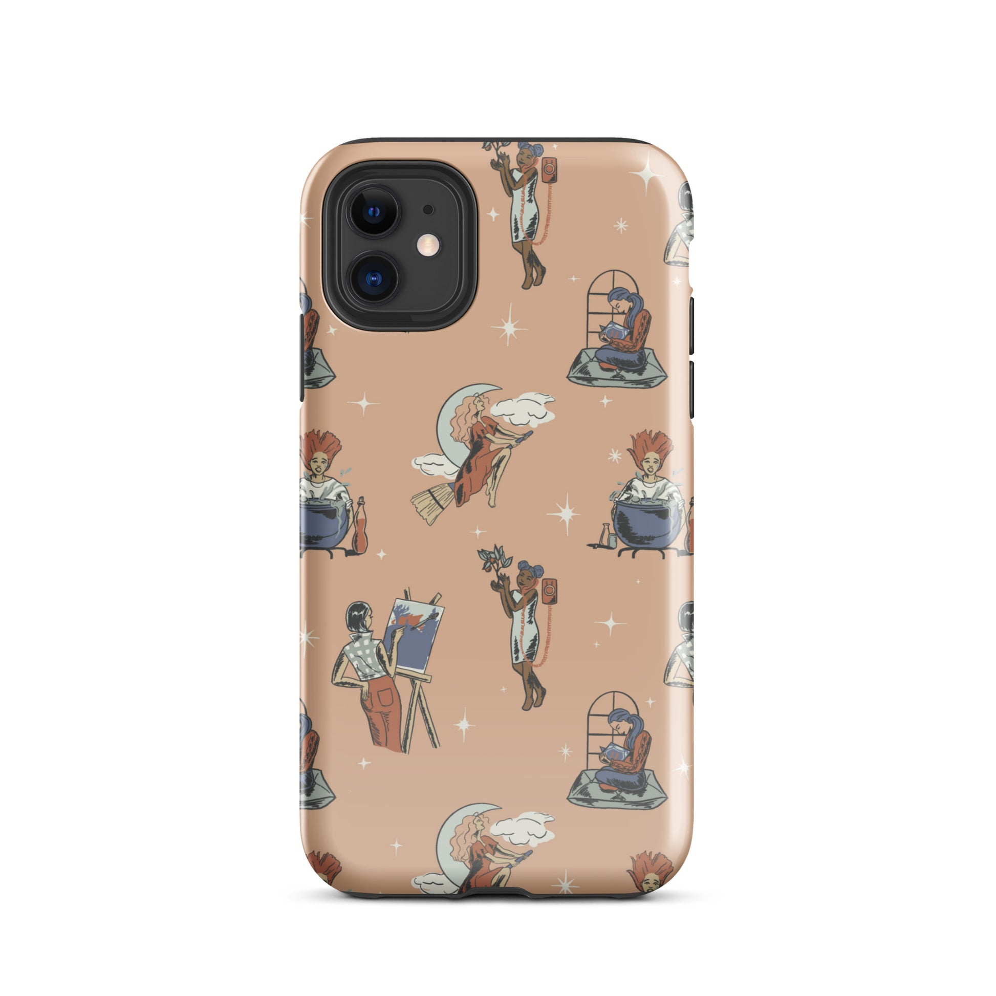 Retro Modern Witch: Halloween Tough Case for iPhone® Retro Modern Witch: Halloween Tough Case for iPhone®